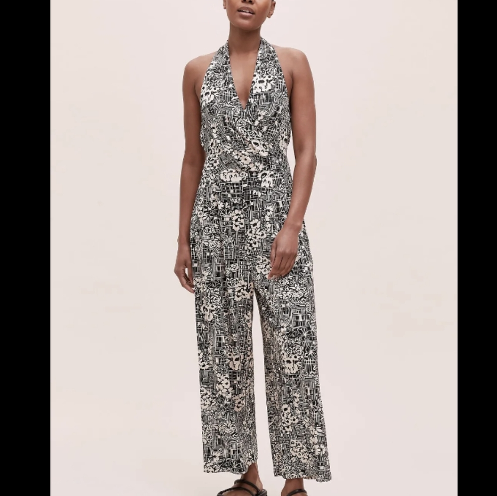 Anthropologie Giovanna floral geometric jumper